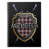 Carnet Clan MacPherson Tartan Shield & Swords (Devant)