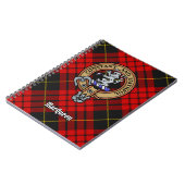 Carnet Clan MacQueen Crest sur Tartan (Côté gauche)