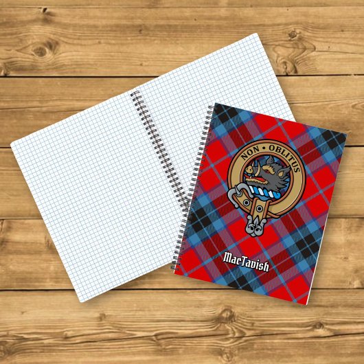 Carnet Clan MacTavish Crest sur Tartan