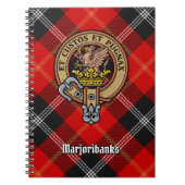 Carnet Clan Marjoribanks crête sur Tartan (Devant)