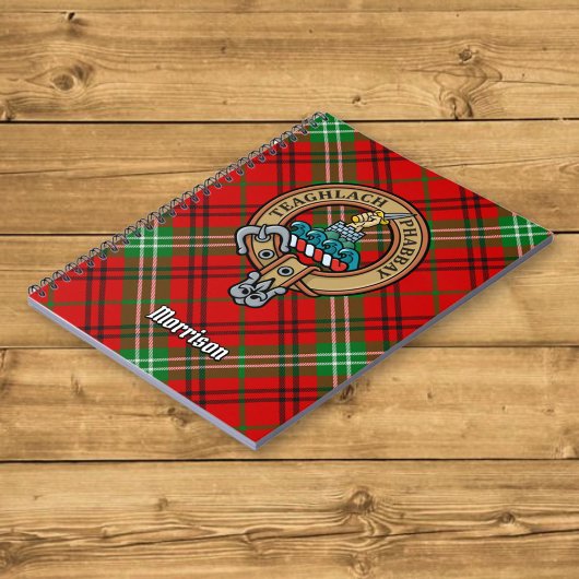 Carnet Clan Morrison Crest sur Red Tartan