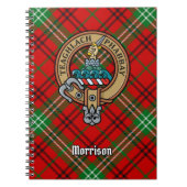 Carnet Clan Morrison Crest sur Red Tartan (Devant)