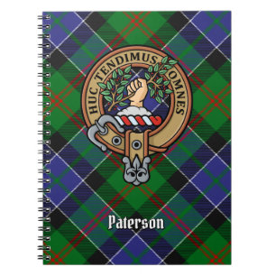 Carnet Clan Paterson Crest sur Tartan