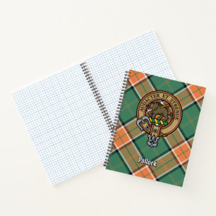 Carnet Clan Pollock Crest sur Tartan
