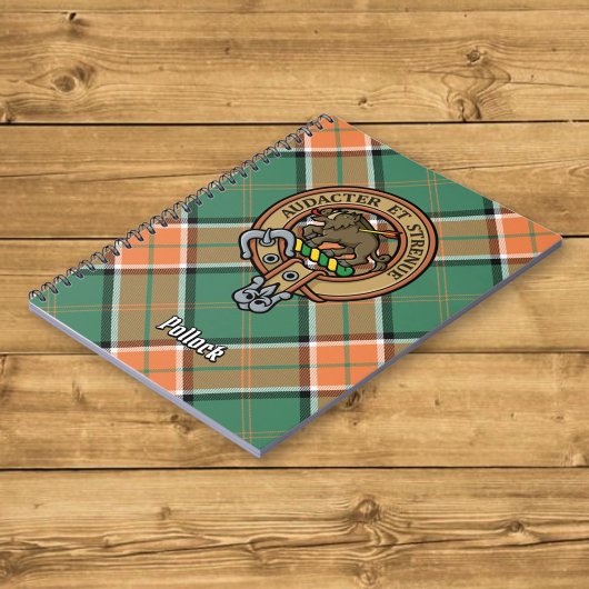 Carnet Clan Pollock Crest sur Tartan