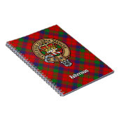 Carnet Clan Robertson Crest sur Tartan (Côté Droit)