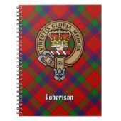 Carnet Clan Robertson Crest sur Tartan (Devant)