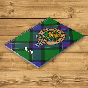 Carnet Clan Sinclair Crest sur la chasse Tartan