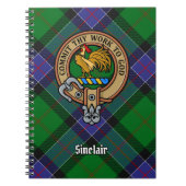 Carnet Clan Sinclair Crest sur la chasse Tartan (Devant)