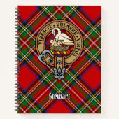 Carnet Clan Stewart Crest sur Royal Tartan (Devant)