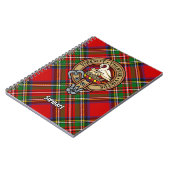 Carnet Clan Stewart Crest sur Royal Tartan (Côté gauche)