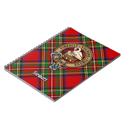 Carnet Clan Stewart Crest sur Royal Tartan (Côté gauche)