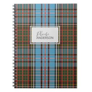 Carnet Clan Tartan personnalisé Anderson Chèque Plaid