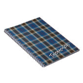 Carnet Clan Thompson Blue Grey Tartan (Côté Droit)