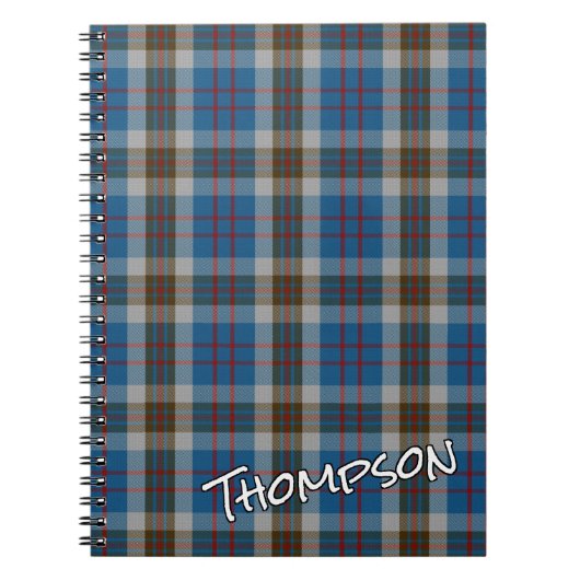 Carnet Clan Thompson Blue Grey Tartan (Devant)