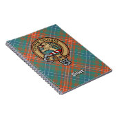 Carnet Clan Wilson Crest au-dessus de Tartan antique (Côté Droit)