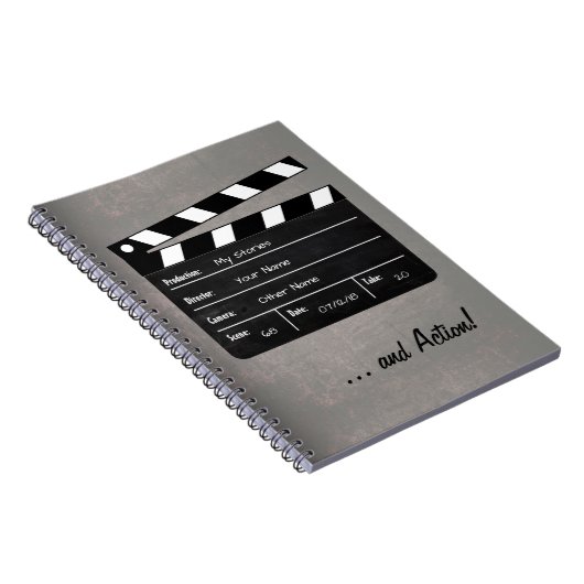 Carnet Clapperboard avec votre texte! (Côté Droit)