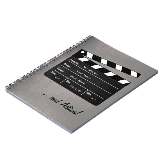 Carnet Clapperboard avec votre texte! (Côté gauche)