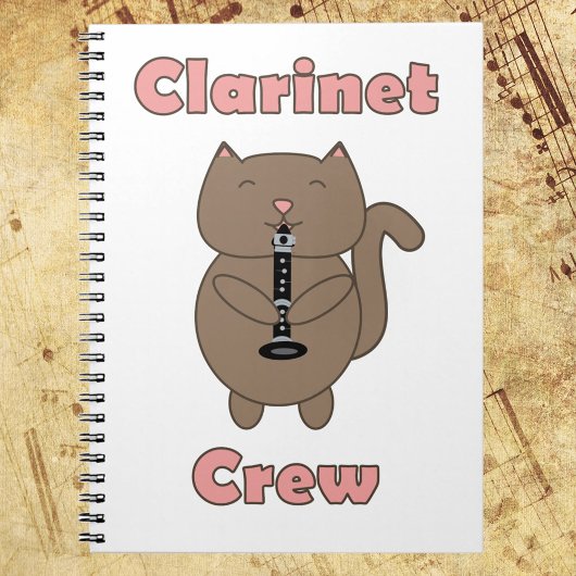 Carnet Clarinet Crew Cat Drôle Mignonne