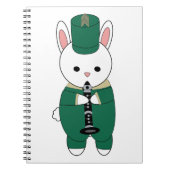Carnet Clarinet Rabbit Marching Band Vert Or (Devant)