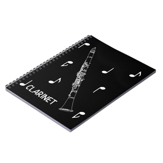 Carnet Clarinette de notes musicales (Côté gauche)
