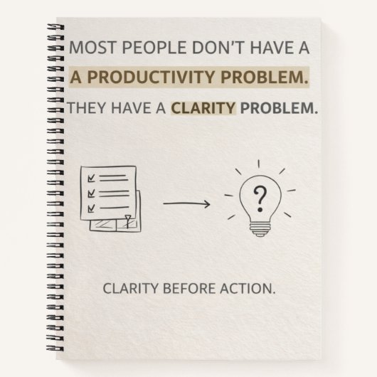 Carnet Clarity before Actions Notbook  (Devant)