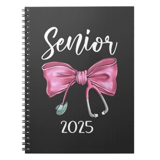 Carnet Classe Coquette Senior 2025 de 2025 de vaches rose (Devant)
