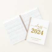 Carnet Classe de 2024 Gold Script Graduation Guest (Intérieur)