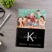 Carnet Classe de fin d'études 2025 photo noir blanc monog