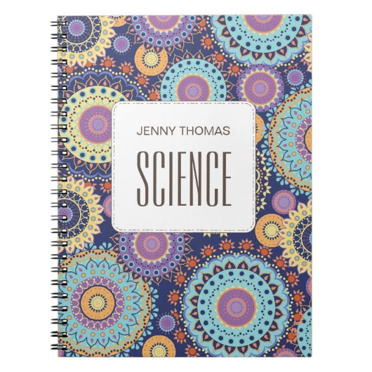 Carnet Classe de Motif simple moderne Chic Navy Bleu (Devant)