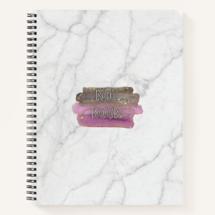 Carnet Classé Elegant Marbre blanc Motif Gratitude