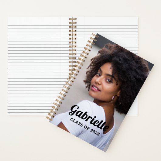 Carnet Classe personnalisée de 2025 Black Graduation Phot (À l'intérieur)