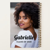 Carnet Classe personnalisée de 2025 Black Graduation Phot (Verso)