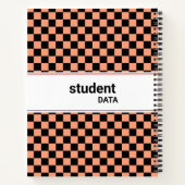 Carnet Classeur à carreaux Boho | Tendance de rentrée sco (Dos)