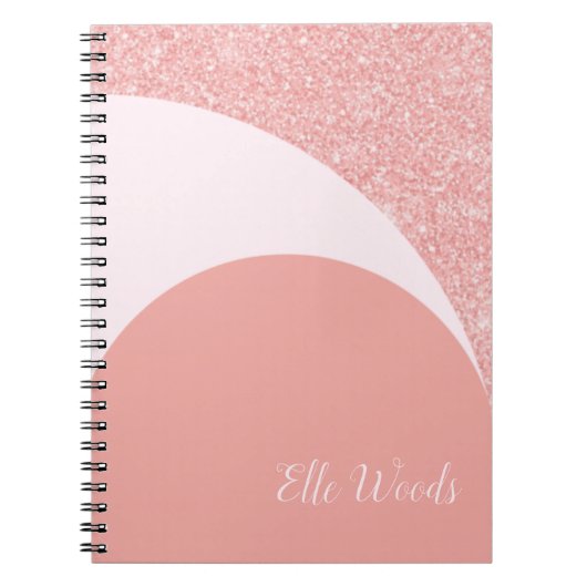 Carnet Classeur de Concours sur Mesure - Rose Gold Glitz (Devant)