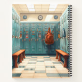 Carnet Classeur de salle banquettes rétro damier plancher (Dos)