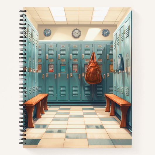 Carnet Classeur de salle banquettes rétro damier plancher (Devant)