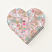 Carnet Classeur élégant à monogramme script 3 anneaux pou (Dos)