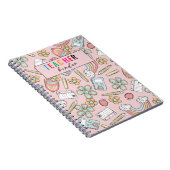 Carnet Classeur élégant à monogramme script 3 anneaux pou (Côté Droit)