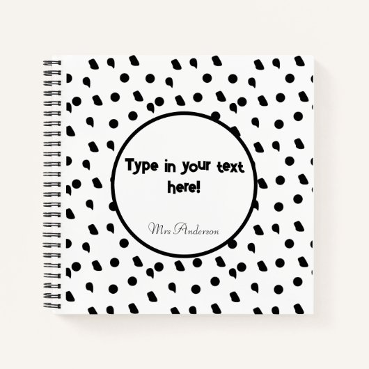 Carnet classeur personnalisé, classeur boho, personnalisa (Devant)