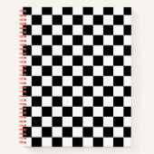 Carnet Classic À damiers Racing Sport Check Black White (Devant)