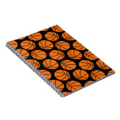 Carnet Classic Basketball Pattern on Black (Côté Droit)