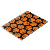 Carnet Classic Basketball Pattern on Black (Côté gauche)