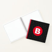 Carnet Classic Black & White Polka Dot with Red Monogram (Intérieur)
