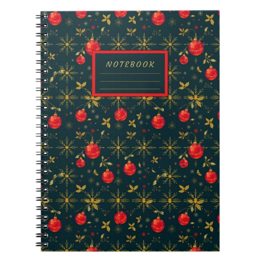 Carnet Classic Christmas Pattern Softcover Notebook (Devant)