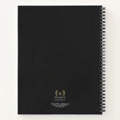 Carnet Classic Laurel Wreath Black Gold Monogramme (Dos)