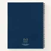 Carnet Classic Laurel Wreath Navy Blue Gold Monogramme (Dos)