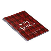 Carnet Classic Plaid Merry Christmas Festive - (Côté Droit)