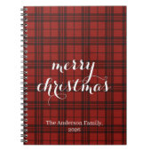Carnet Classic Plaid Merry Christmas Festive - (Devant)