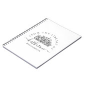 Carnet Classic Wildflowers Name Script Custom Name & Text (Côté gauche)